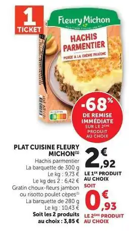 Hyper U Fleury michon - plat cuisine offre