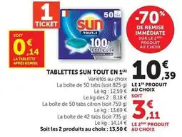 U Express Sun - tablettes tout en 1 offre