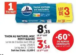 Hyper U Petit navire - thon au naturel msc offre