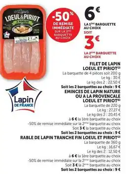 Hyper U Loeul & piriot - filet de lapin offre