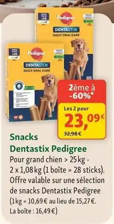 Maxi Zoo Pedigree - snacks dentastix offre