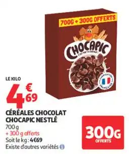 Auchan CHOCAPIC CÉRÉALES CHOCOLAT offre