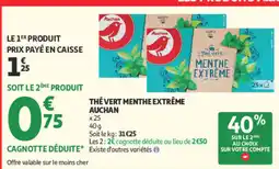 Auchan Auchan Thé vert menthe extrême offre