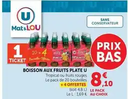 U Express U - boisson aux fruits plate offre