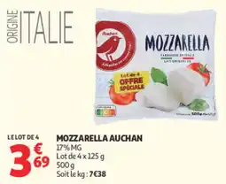Auchan Auchan Mozzarella offre