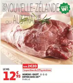 Auchan AGNEAU : GIGOT ENTIER AVEC OS offre