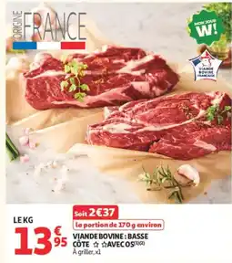 Auchan Viande Bovine : Basse Côte offre