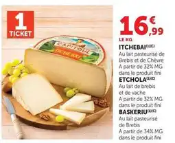 Hyper U Fini - au lait pasteurise de brebis offre