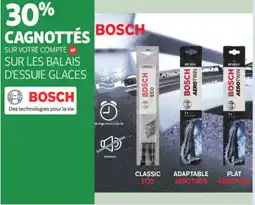 Auchan Bosch sur les balais d'essuie glaces offre