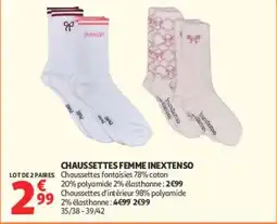 Auchan INEXTENSO Chaussettes femme offre