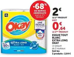 U Express Okay - essuie tout blanc extra long offre