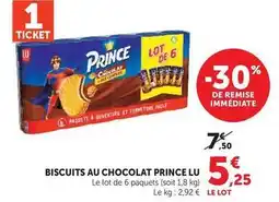 Hyper U Lu - biscuits au chocolat prince offre