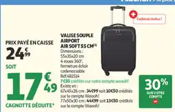 Auchan Airport Valise souple Air Soft 55 cm offre
