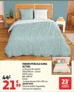 Auchan Parure percale ilona actuel offre