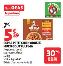 Auchan ultima REPAS PETIT CHIEN ADULTE offre