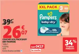 Auchan Pampers couches offre