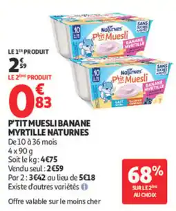 Auchan Naturnes P'tit Muesli offre