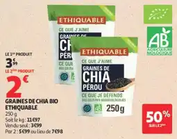 Auchan ETHIQUABLE GRAINES DE CHIA BIO offre