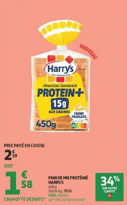 Auchan Harrys Pain de mie protéiné offre