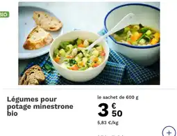 Picard Légumes pour potage minestrone bio offre