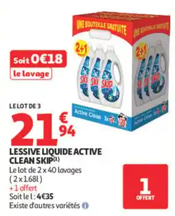 Auchan SKIP Lessive liquide Active Clean offre