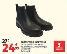 Auchan INEXTENSO BOOTS FEMME offre