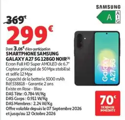 Auchan SAMSUNG SMARTPHONE GALAXY A27 5G 128GO NOIR offre