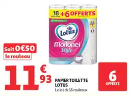 Auchan Lotus Papier toilette offre