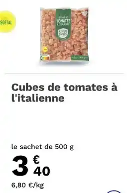 Picard Pigéros Cubes de tomates à l'italienne offre