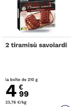 Picard picard 2 tiramisù savoiardi offre