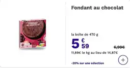 Picard Piova Fondant au chocolat offre