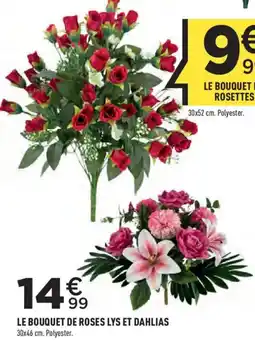 Centrakor LE BOUQUET DE ROSES LYS ET DAHLIAS offre