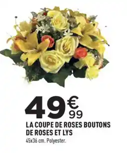 Centrakor La coupe de roses boutons de roses et lys offre