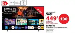 Hyper U Samsung - téléviseur 55 uhd 4k offre