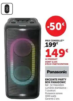 Hyper U Panasonic - enceinte party box offre
