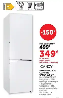 Hyper U Candy - refrigerateur combiné 797 l offre