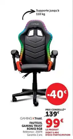 Hyper U Trust - gaming-extrusl fauteuil rong rgb le produit offre