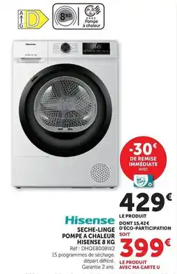 Hyper U Hisense - seche-linge pompe a chaleur offre