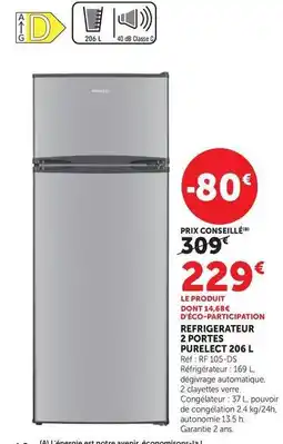 Hyper U Bosch - refrigerateur 2 portes purelect offre