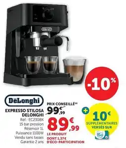 Hyper U Delonghi - expresso stilosa offre