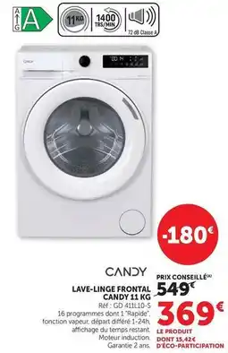 Super U Candy - lave-linge frontal offre