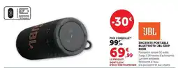 Super U Jbl - enceinte portable bluetooth 3l grip noir offre