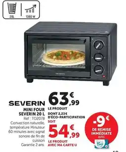 Hyper U Severin - mini four offre