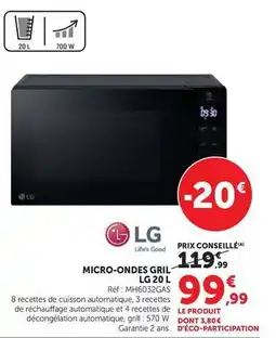 Hyper U Lg - micro-ondes gril 20l offre