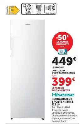 Hyper U Hisense - refrigerateur 1 porte-darthione offre