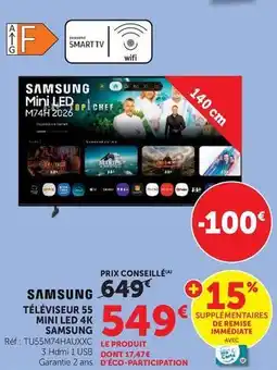 Hyper U Samsung - téléviseur 55 mini led 4k offre