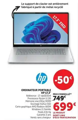 Super U Hp - ordinateur portable offre