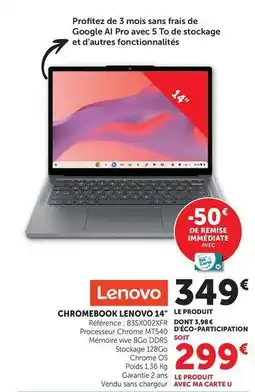 Super U Lenovo - chromebook 14 offre