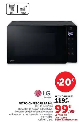 Super U Lg - micro-ondes gril offre