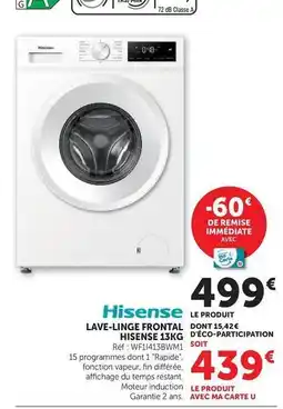 Super U Hisense - lave-linge frontal offre